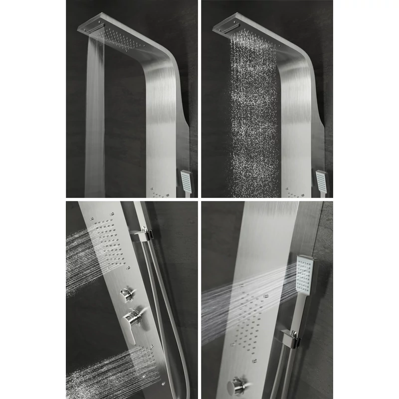 Bologna Silver Sprchový panel, z nerezové oceli