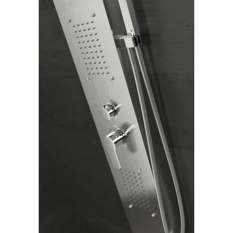 Merin Silver Sprchový panel, z nerezové oceli