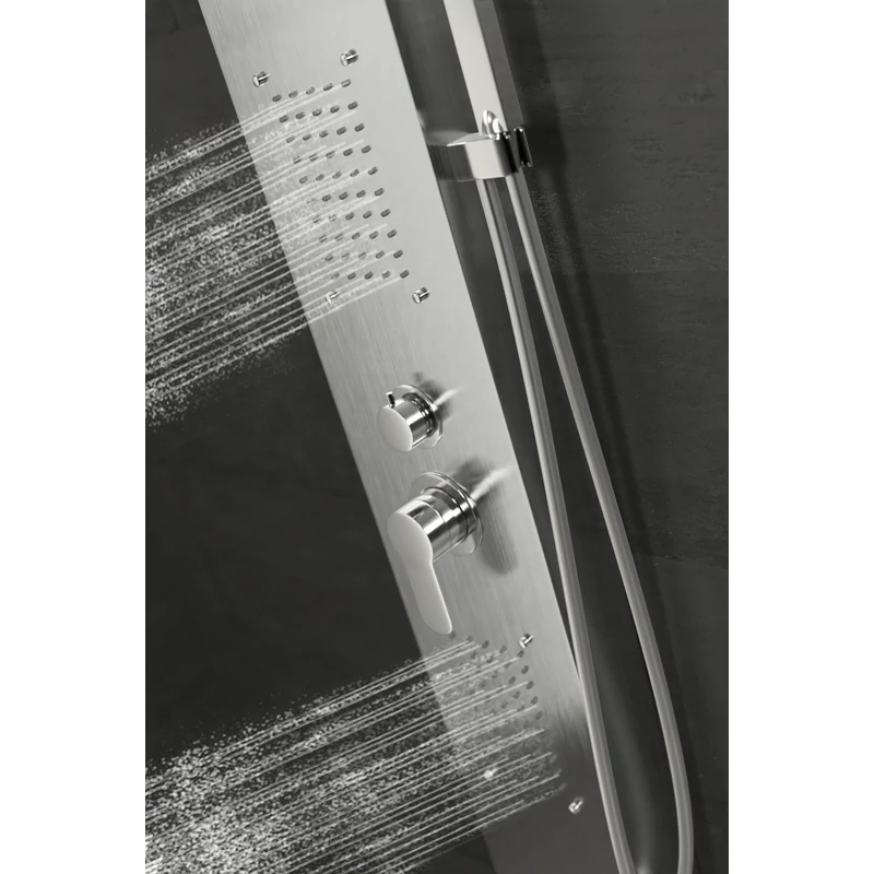 Merin Silver Sprchový panel, z nerezové oceli