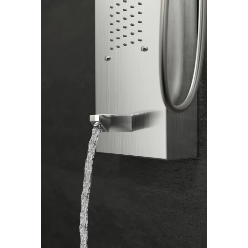 Merin Silver Sprchový panel, z nerezové oceli