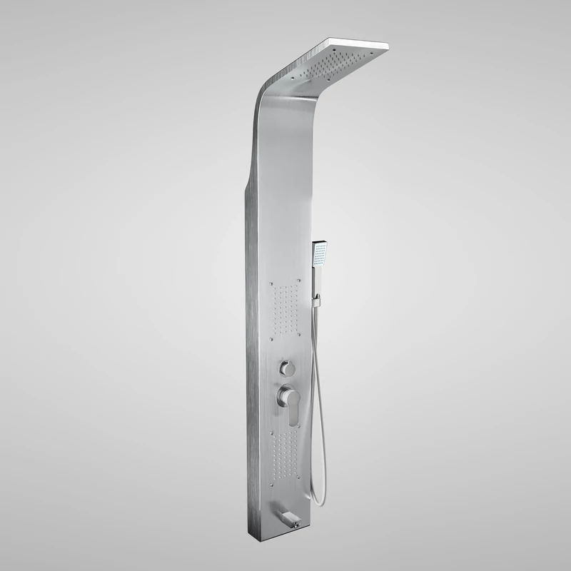 Merin Silver Sprchový panel, z nerezové oceli