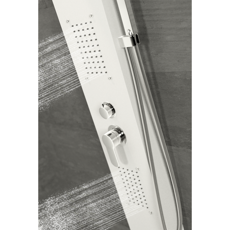 Merin WHITE Sprchový panel, z nerezové oceli